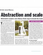 News: Abstraction and Scale â€“ Minimalist sculptor Jane Manus breaks the moldÂ , March 31, 2023 - By Avalon Ashley BellosÂ for the Downtown Express