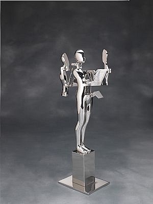 Ernest Trova, Backwrap Figure, 1982
stainless steel, 32 1/2 x 13 3/4 x 8 inches
Ed. 7 of 8
TROV0119