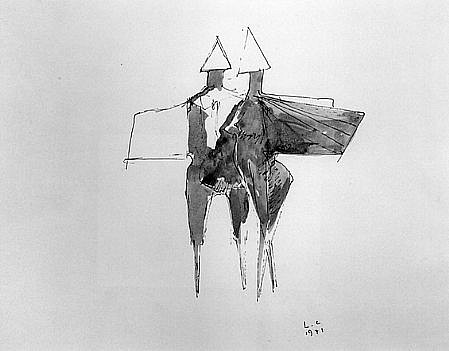 Lynn Chadwick, Winged Couple (LIT5)
Edition 7 of 50, 1971
Lithograph, 28 1/2 x 21 inches
CHAD0027