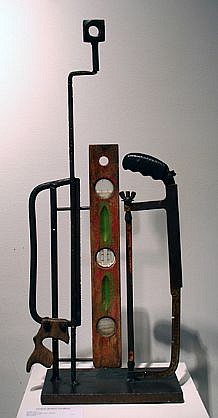 Elaine Grove, On the Level, 2010
Steel, rubber, wood, glass, pigment, 30 x 13 x 9 inches
GROV0008
