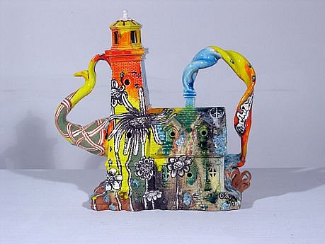 Michael Lucero, Light House, 2009
Clay with glazes, 12 x 11 x 5 inches
Teapot
LUCE0004
