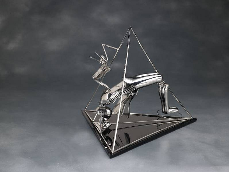 Ernest Trova, Pyramid  Figure, 1986
stainless steel, 18 x 20 x 21 inches
Ed. of 8
TROV0095