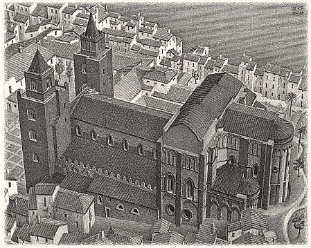 MC Escher, Cathedral of Cefalu, Sicily (B. 220)
Signed, Edition 6/24, 1932
Lithograph, 9 1/2 x 12 1/2 inches
ESCH0064