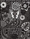 MC Escher, Emblemata Suite: Butterfly (B. 180)
Edition 257/300
1931, Woodcut