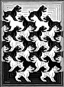 MC Escher, Regular Division of the Plane IV: Black (B. 419)
1957, Woodcut