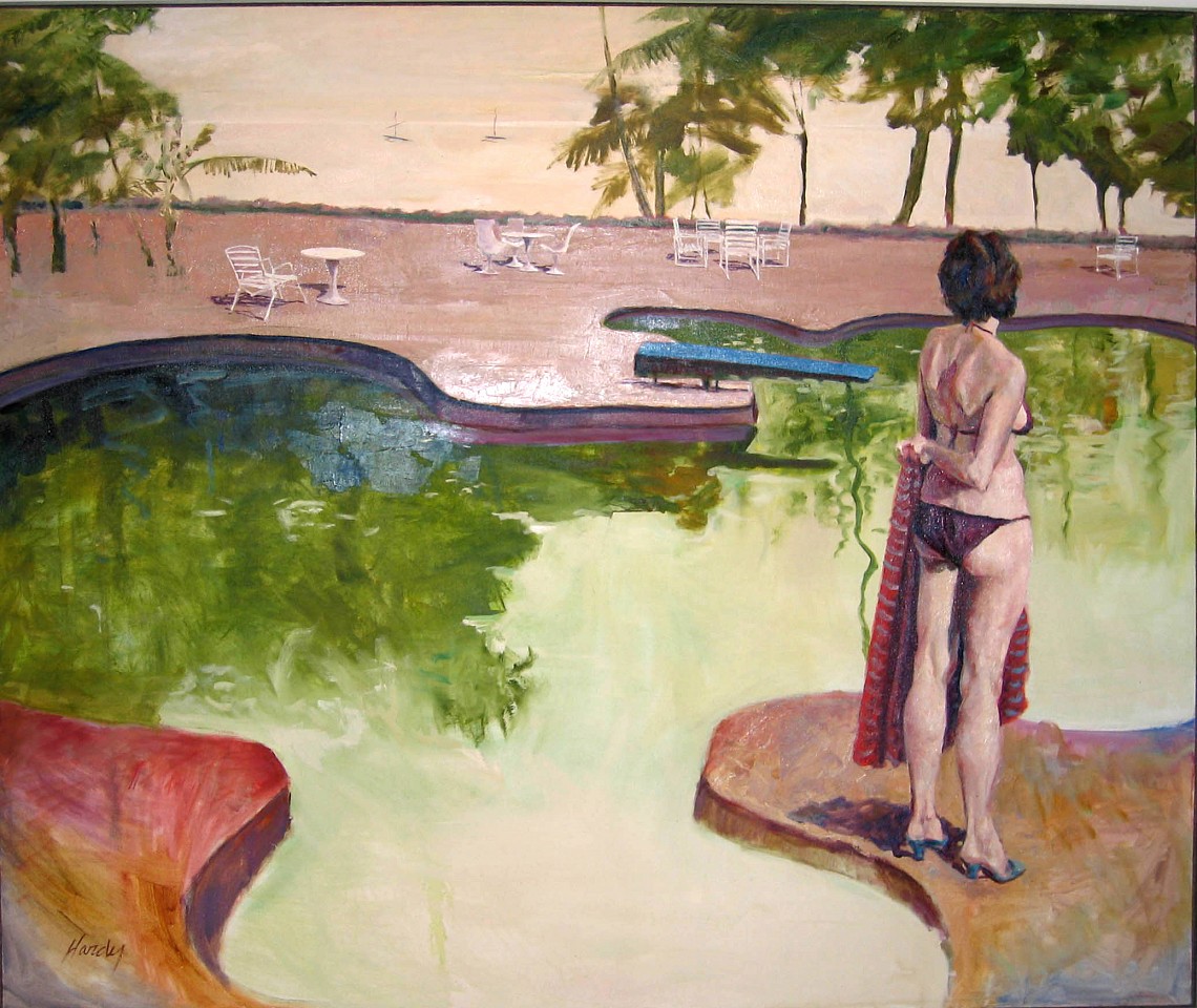 John Hardy, Africa Pool with Blue Diving Board, 1983
Oil on Canvas, 66 x 55 inches
HARD0008