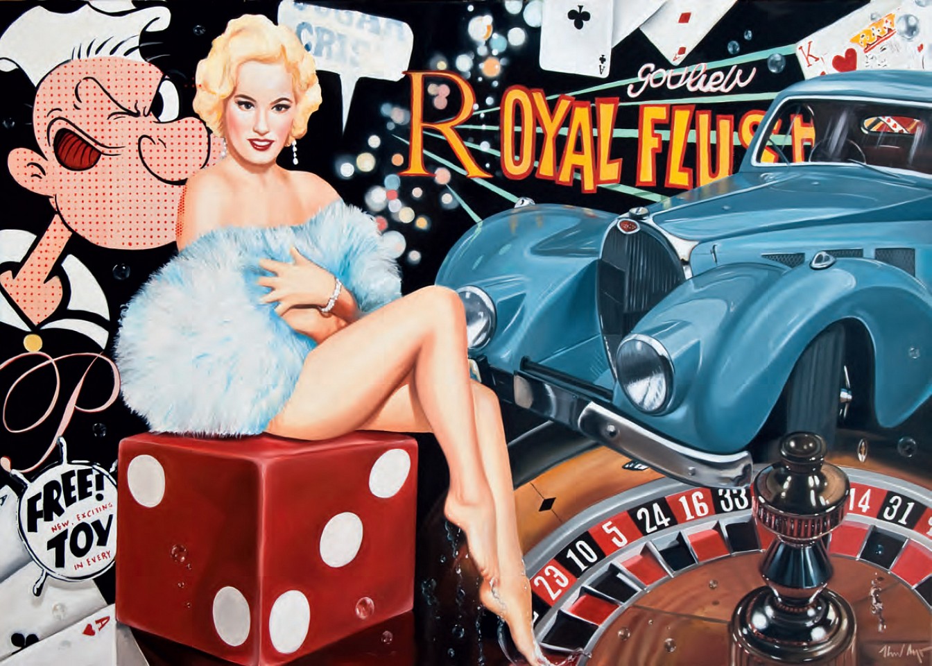 Heiner Meyer, Royal Flush, 2010
Oil on Canvas, 55 1/8 x 78 3/4 inches
MEYE0020
$50,000