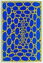James Siena, 17 Spirals in Blue and Yellow
1994, gouache on paper