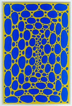 James Siena -&nbsp;17 Spirals in Blue and Yellow