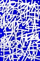 JM Rizzi, Clad in Blue and Silver
2017, Ink on canvas