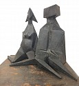 Lynn Chadwick, Pair of Sitting Figures IV (657)  edition of 6
1973, Bronze