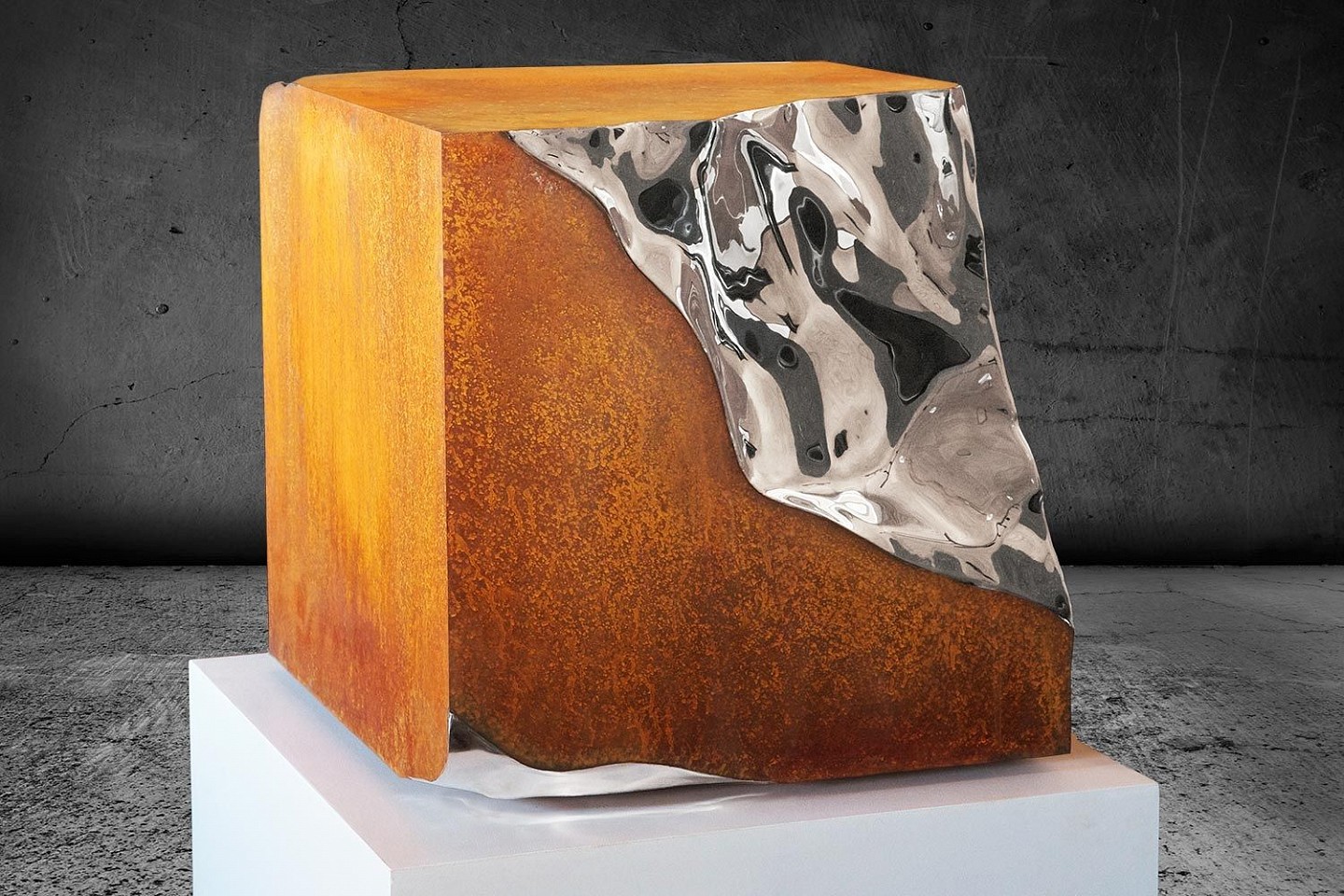 Jonathan Prince, Alembic Cube (study 1), 2016
CorTen and High Chromium Stainless Steel, 16 x 16 x 16 in.
PRIN0017