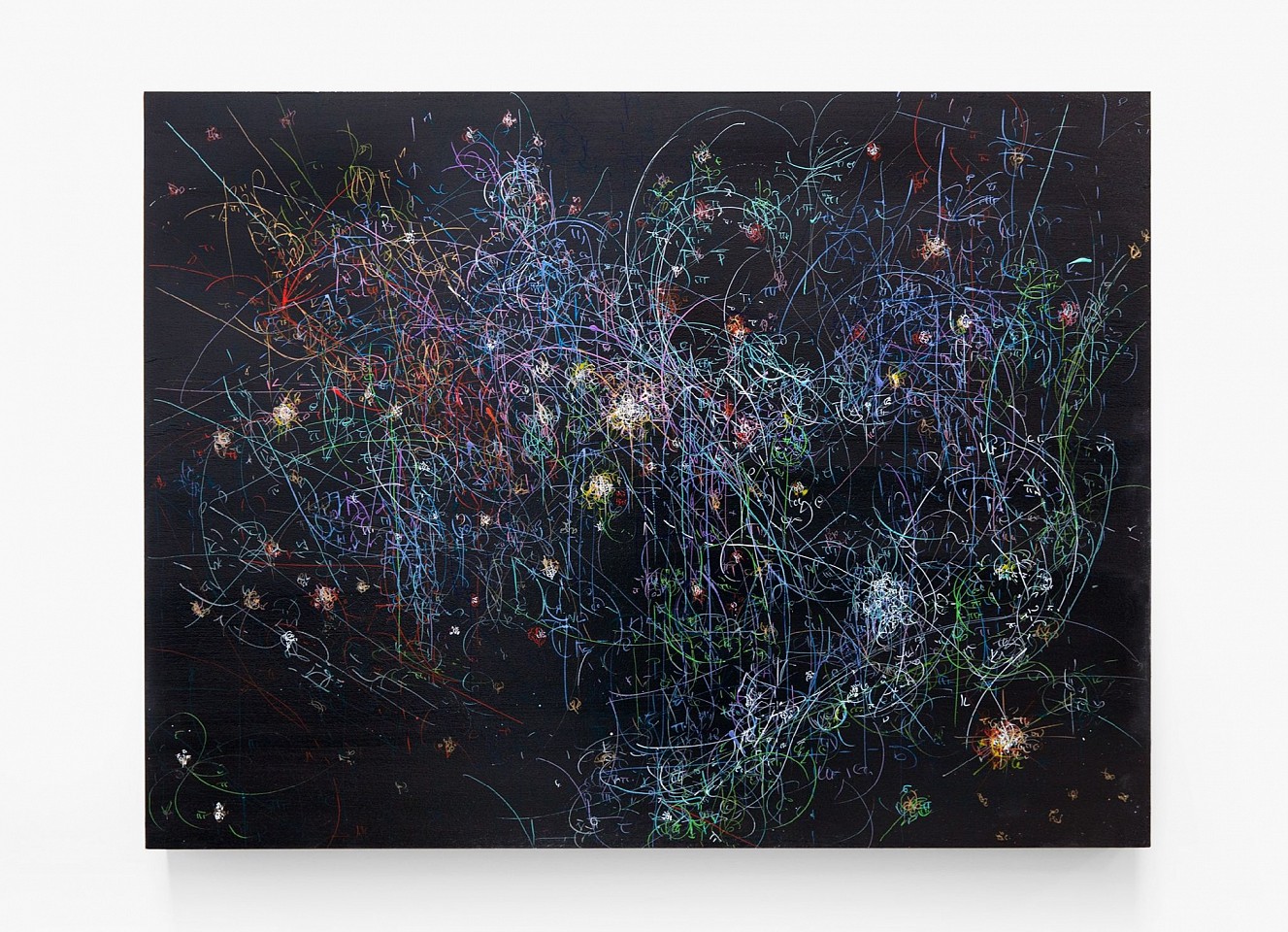 Kysa Johnson, Blow Up 284 - the long goodbye - subatomic decay patterns with the Orion Nebula, 2015
ink and high gloss on board, 24 x 30 in.
JOHK00001