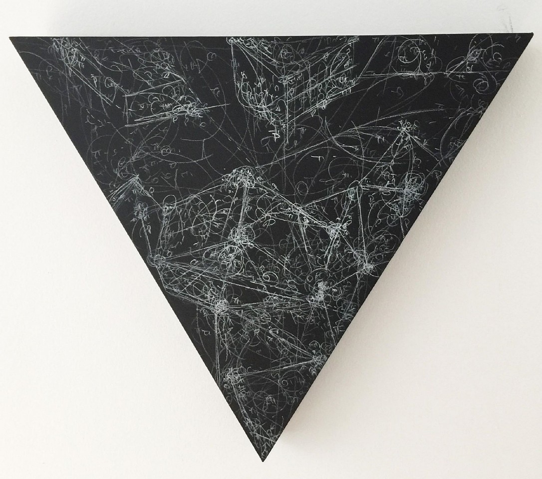 Kysa Johnson, Blow Up 199 - subatomic decay patterns after Piranesi's Via Appia Antica, 2013
fixed chalk, chinese white and blackboard paint on wood, 14 x 14 x 2 in.
JOHK00008