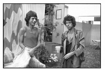 Michael Halsband - Mick Jagger & Keith Richards Backstage minutes before going on Stage to perform the first show of the tour September 25, 1981 RFK Stadium Philadelphia, PA