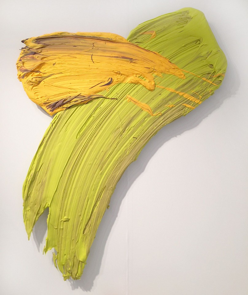 Donald Martiny, Wasu, 2014
polymer and pigment on aluminum, 60 x 45 in.
mustard yellow and lime green polychrome
MART0006