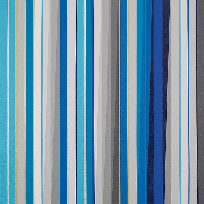 Gabriele Evertz, (A-) Chromatics + Metallics (Blue), 2014
Acrylic on Canvas mounted to wood panel, 24 x 24 in.
EVER00002