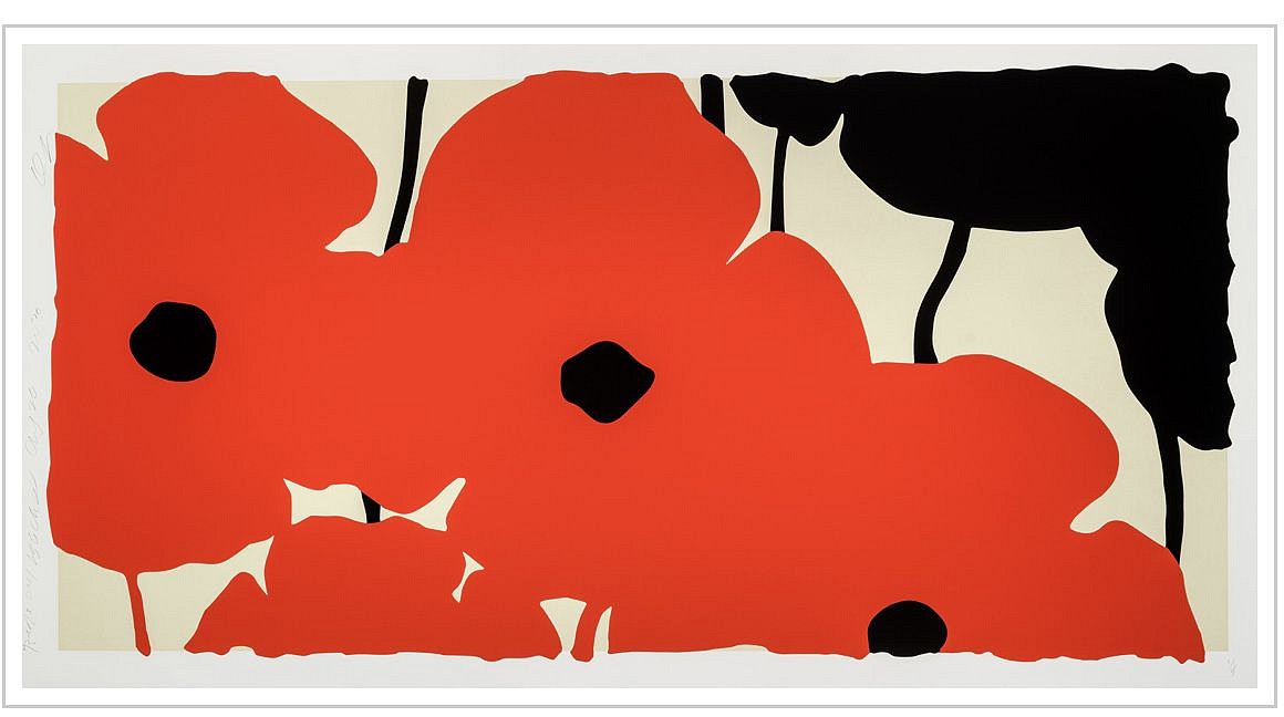 Donald Sultan, Z AUG 20, 2020 (Reds)*; edition of 35, 2020
Silkscreen with enamel inks, flocking, and tar- like texture on Rising 4-ply Museum Board, 44 x 84 in.
SULT00051