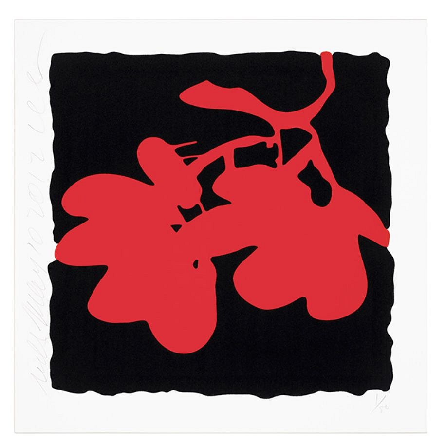 Donald Sultan, Z May 10, 2012, Red; edition of 50, 2012
Silkscreen with enamel inks and flocking on 2-ply museum board, 24 x 24 in.
SULT00066