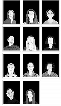 Alex Katz - Z Portfolio - Smile (11 works); edition of 30