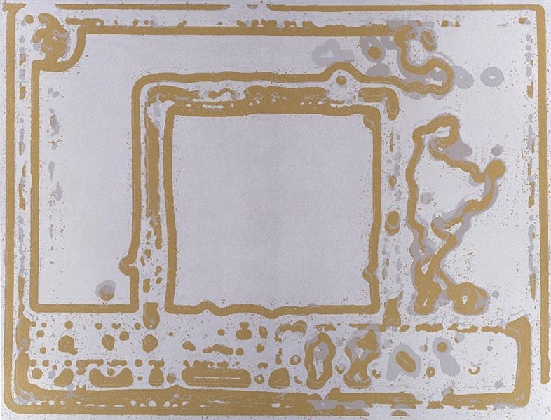 Peter Halley, Z Gold on Silver; edition of 50, 1999
4-color silkscreen with diamond dust, 34 x 45 in.
00006