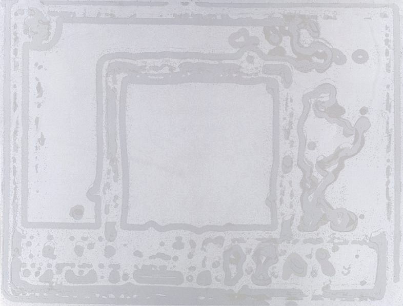 Peter Halley, Z Silver on Silver; edition of 50, 1999
4-color silkscreen with diamond dust, 34 x 45 in.
00007