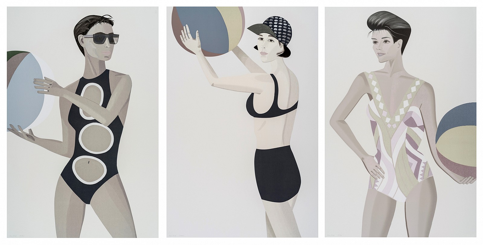 Alex Katz, NFS Chance I, II, III (Anne, Vivien and Darinka) ed 9/50, 2016
color silkscreen on Saunders Waterford 425 gsm paper, 70 x 46 inch (paper) each / 75 x 51 inches (framed) / [+ $1,950 frame each]
KATZ00017