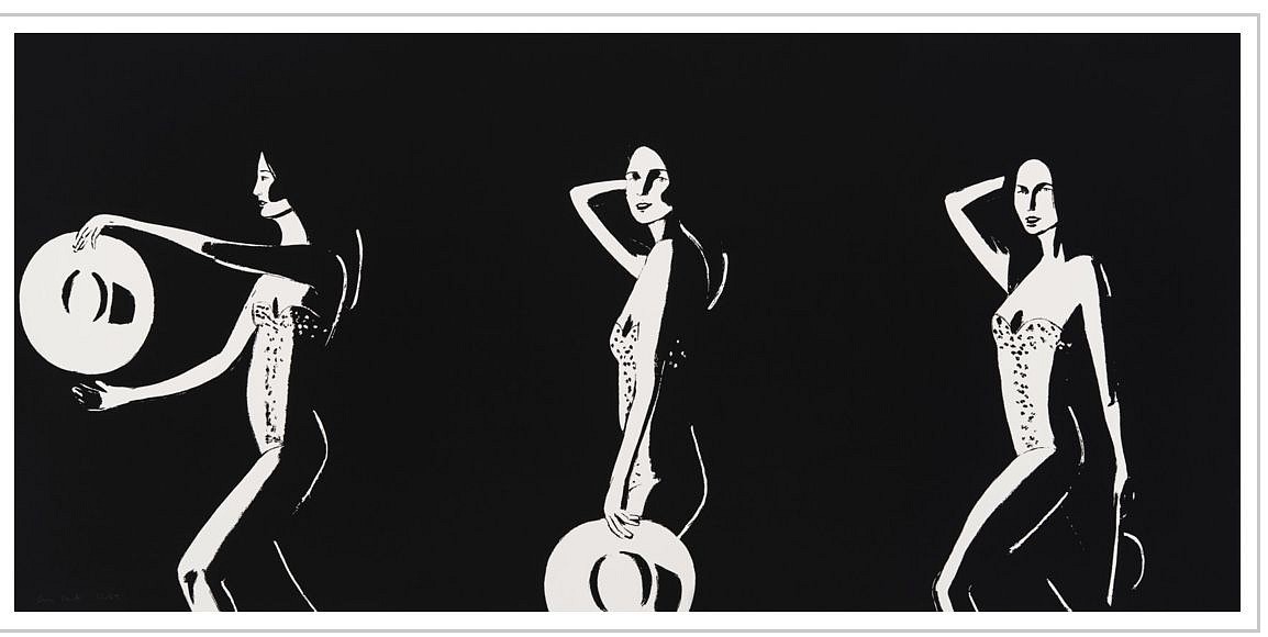 Alex Katz, Ariel (B&W)*, edition 29/40, 2016
2-color silkscreen on Saunders 425gms paper, 36 x 76 in. paper size 41 x 80.5 in. framed (+1,950)
KATZ00074