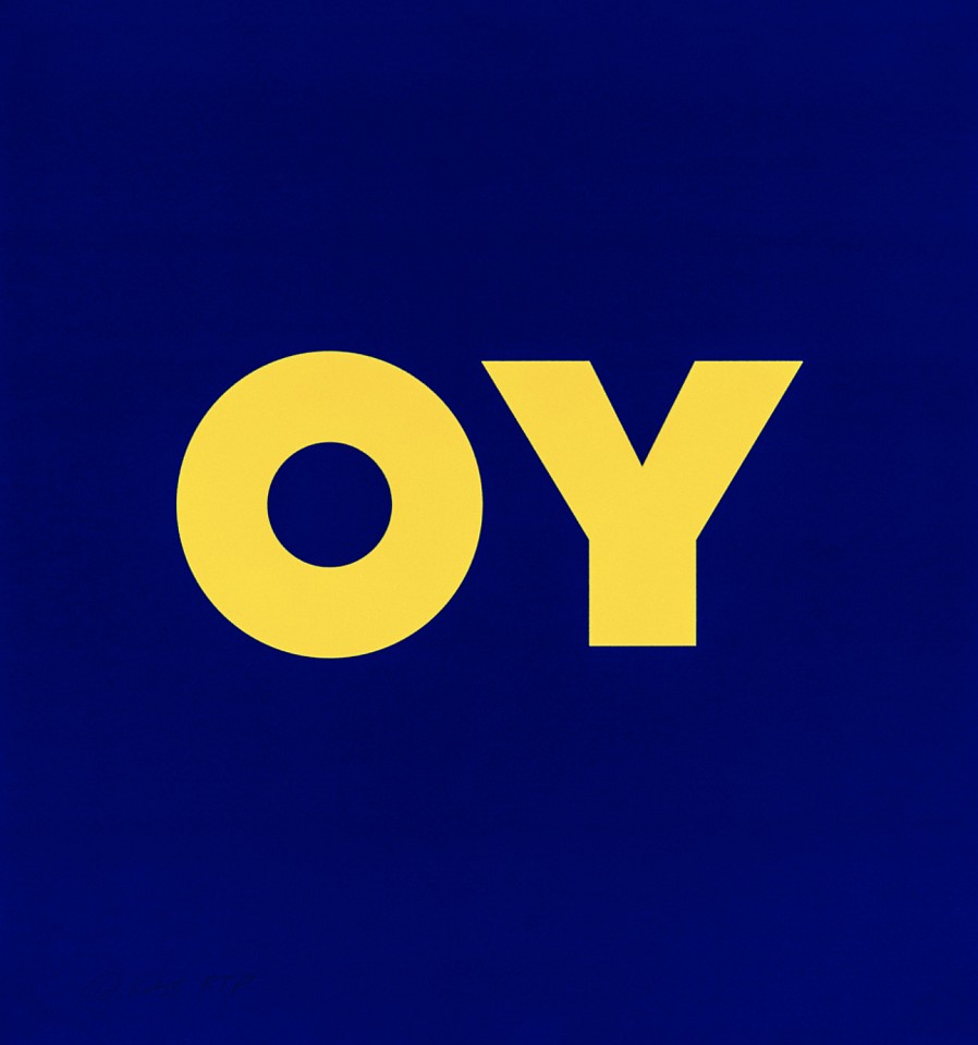 Deborah Kass, OY; edition 3/40, 2020
Color silkscreen and flocking on Rising 2-ply Museum Board, 32 x 30 in.
KASS00029