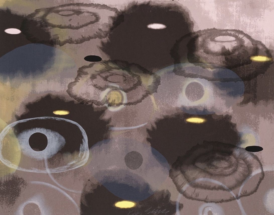 Ross Bleckner, Z Just Because, III; edition of 75, 1997
17 color silkscreen, 33 x 42 in.
BLEC00012