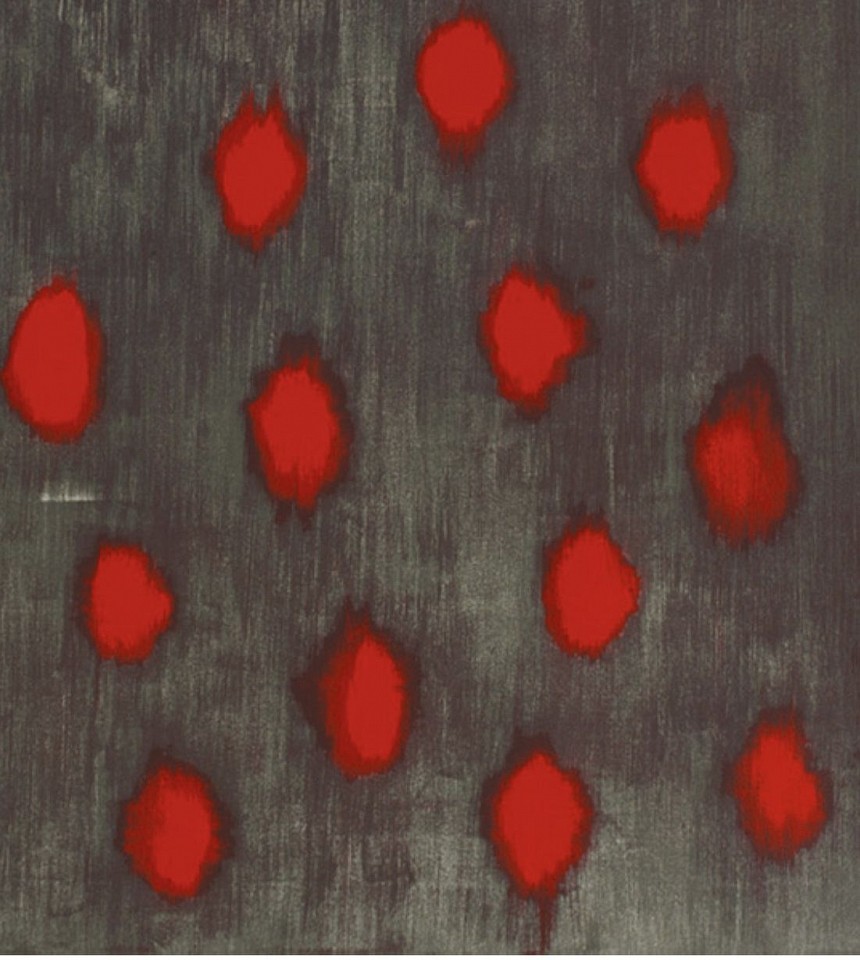 Ross Bleckner, Z Throbbing Hearts (small); edition of 250, 2005
12 color silkscreen, 23 x 21 in.
BLEC00011