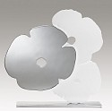 Donald Sultan, Z White and Silver Poppies; edition of 25
2021, White Powder-coated aluminum and polished aluminum mounted on a polished aluminum base