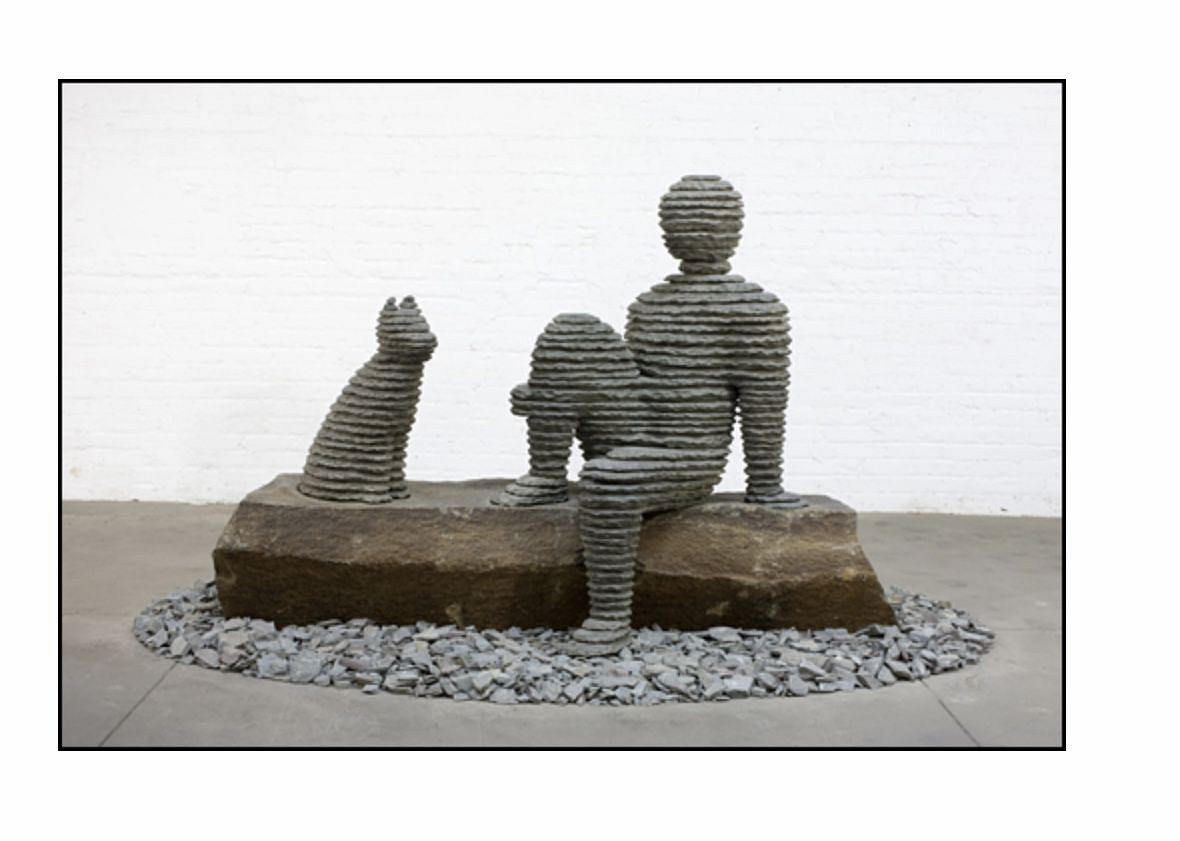 Boaz Vaadia, Z Asaf with Dog (#110), 2010
Bronze, Basalt and Bluestone, 57 x 104 x 70 in.
VAAD00224