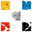 Donald Sultan, Z Poppies Portfolio of 5 (white); Sept. 7, 2022; edition of 50
2022, Color Silkscreen with enamel inks, flocking, and tar-like texture on Rising 2-ply museum board