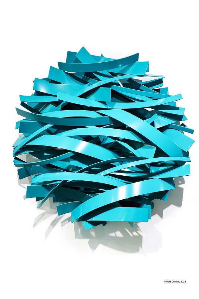 Matt Devine, Z Blue in Green #2, 2022
Aluminum with powder coat, 40 x 40 x 8 1/2 in.
DEVI00005