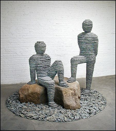 Boaz Vaadia, Z Asaf and Yo'ah (#68); edition of 5 + 1 AP + 0/5, 2001
Bronze, blusetone and boulder, 78 x 100 x 100 in.
VAAD00228