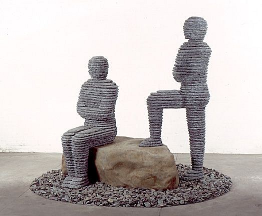 Boaz Vaadia, Z Asa and Yehoshafat (#64)
Edition of 5 + 1 A.P., 2000
Bronze, Bluestone and Boulder, 86 x 108 x 108 in.
VAAD0024