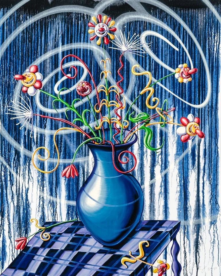 Kenny Scharf, Big Flores Blue; edition 19/19, 2021
Archival pigment ink print with silkscreened high gloss varnish and diamond dust on Innova Etching Cotton Rag 315 gsm fine art paper, 53 x 42.5 inches (paper) /
SCHA-00011