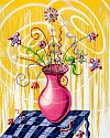 Kenny Scharf, Big Flores Yellow; edition 19/19
2021, Archival pigment ink print with silkscreened high gloss varnish and diamond dust on Innova Etching Cotton Rag 315 gsm fine art paper
