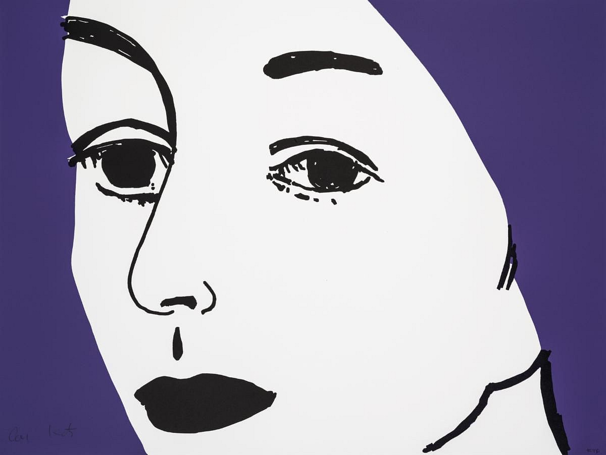 Alex Katz, Z Ada (Black & Purple); edition of 75, 2022
2 Color Woodcut on Somerset Satin White, 300 gsm fine art paper, 23 1/2 x 18 in.
KATZ00111