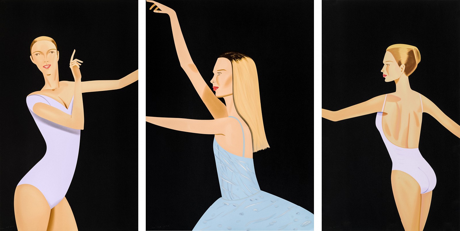 Alex Katz, Z Dancers Portfolio; edition of 60, 2019
silkscreen in colors  on Saunders Waterford HP High White 425 gsm paper
KATZ00049