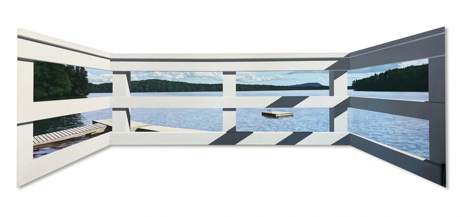 Warner Friedman, Lakefront, 1995
Acrylic on Shaped Canvas, 52 x 144 in.
FRIE00017