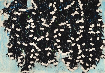 Donald Sultan - Z Mimosa with Green; Jan 25, 2023; edition of 100