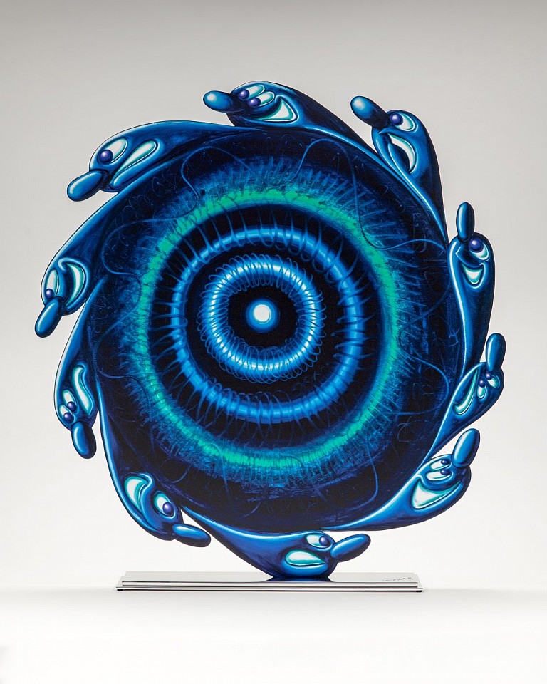 Kenny Scharf, Z Starget; edition of 30, 2022
Shaped powder-coated aluminum, printed the same on each side with UV-cured archival inks, mounted to a polished aluminum base, 24 x 23 x 4 in.
SCHA00035
$15,000
