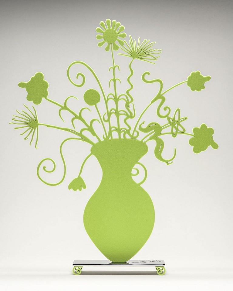 Kenny Scharf, Z Flores Green; edition of 15, 2022
Shaped Aluminum with lime green flock mounted to a polished stainless steel base with flocked feet, 25 x 22 x 3 1/2 in.
SCHA00033
$15,000