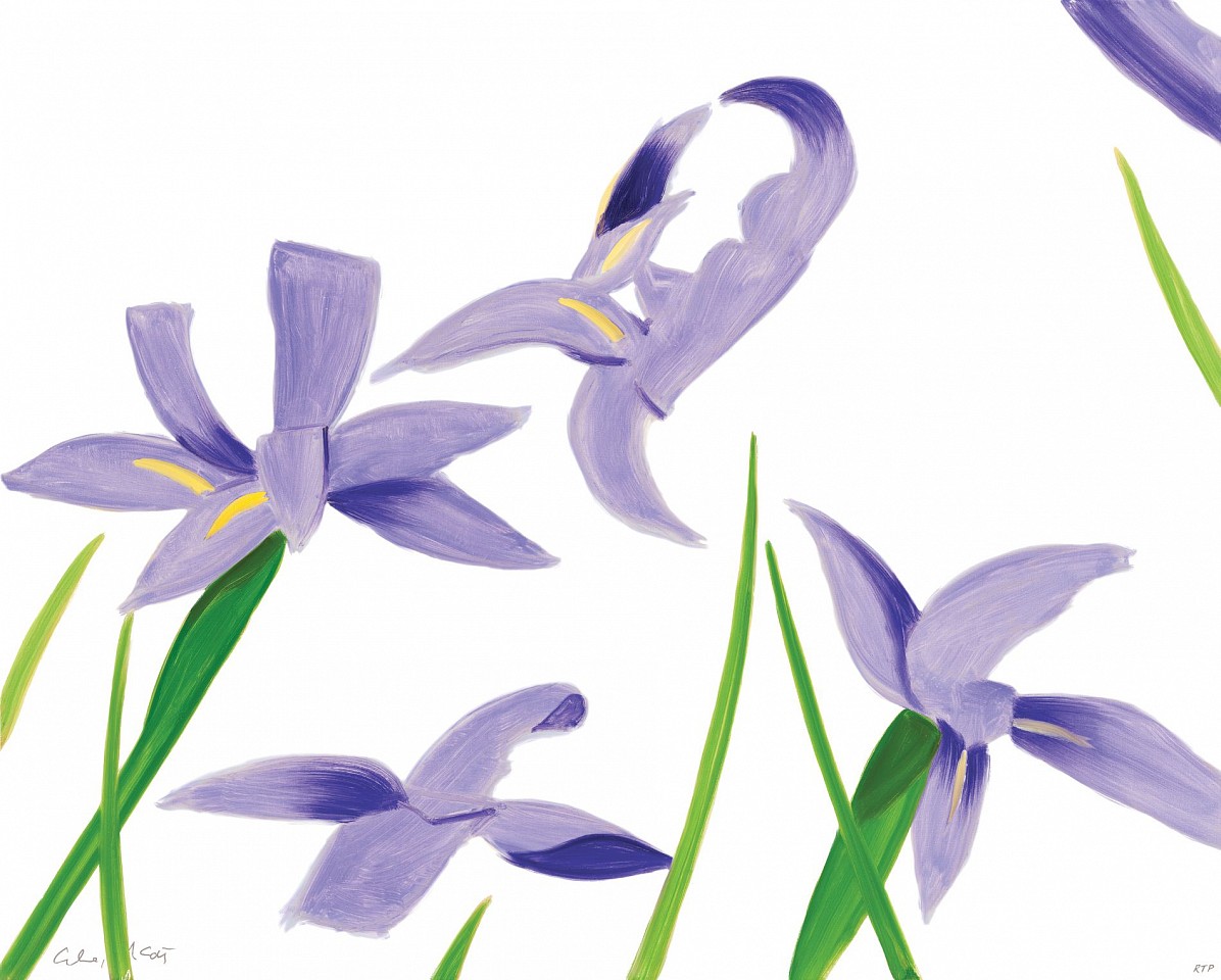 Alex Katz, Z Purple Irises on White; edition of 100, 2023
Archival pigment print on Innova Etching Cotton Rag 315 gsm fine art paper, 24 x 30 inches (unframed)
KATZ00115
$9,000