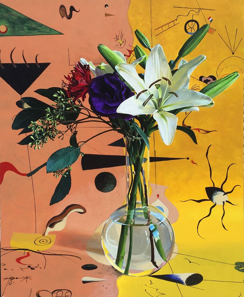 Ben Schonzeit, Grappa Flask Miro, 2001
Acrylic on linen, 66 x 54 in.
SCHO0072