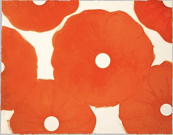 Donald Sultan -&nbsp;Z 6 Red Poppies; edition of 60
