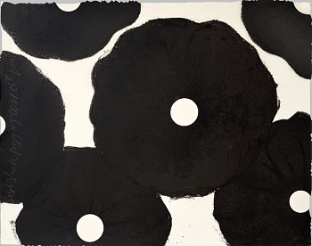 Donald Sultan -&nbsp;Z 6 Black Poppies; edition of 60