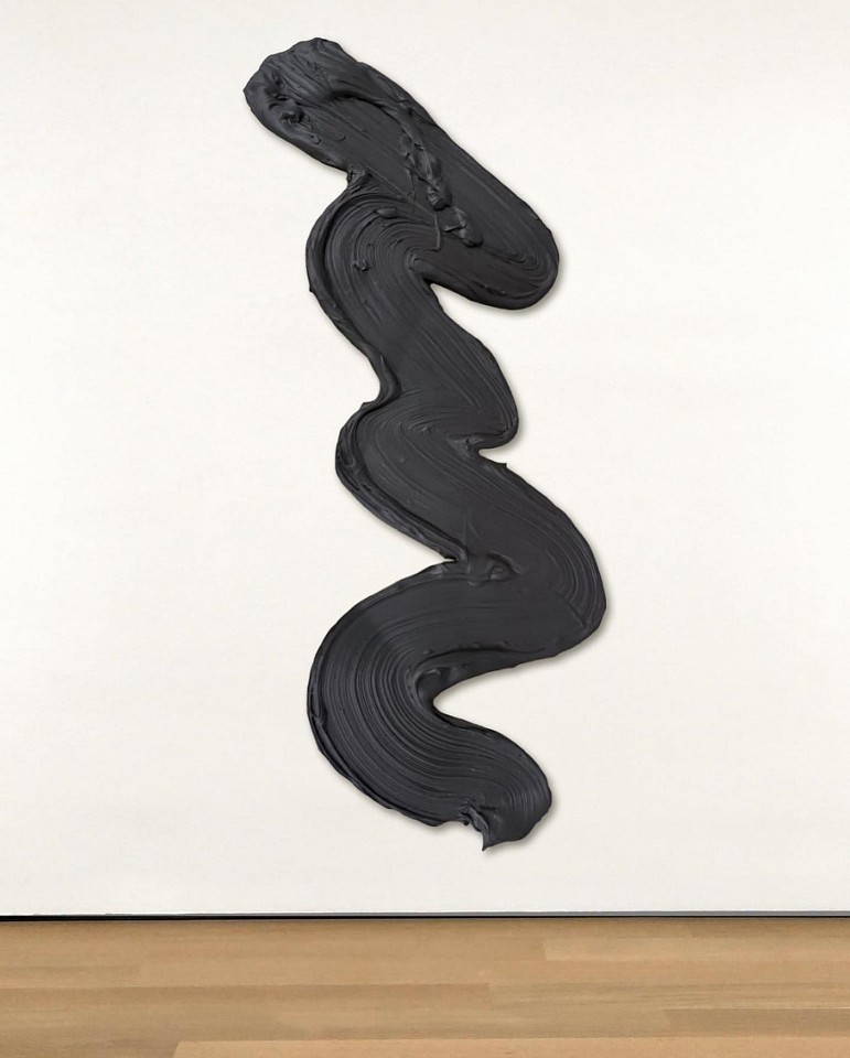 Donald Martiny, Oshun, 2023
Pigment and polymer on aluminum, 95 x 37 in.
Donald Martiny – Oshun, 2023
Medium: Pigment and polymer on aluminum
Dimensions: 95 x 37 in.

Donald Martiny’s Oshun (2023) is a powerful example of gestural abstraction, where painting and sculpture merge to create an expressive, freeform composition. Created with pigment and polymer on aluminum, this large-scale work embodies the artist’s dynamic approach to materiality, movement, and texture.

The fluid, serpentine black brushstroke in Oshun conveys a sense of energy and spontaneity, appearing as if suspended in midair. The thick, sculptural application of pigment enhances the depth and presence of the work, emphasizing the artist’s physical engagement with his medium. As with all of Martiny’s paintings, Oshun challenges the traditional boundaries of canvas-based painting, allowing brushstrokes to exist as independent sculptural forms.

Martiny’s work is included in prestigious collections, including a permanent installation at One World Trade Center in New York. His continued exploration of gesture, form, and material redefines contemporary abstraction, making Oshun a compelling addition for collectors and institutions alike.

Discover Oshun and other works by Donald Martiny exclusively at Sponder Gallery, a premier destination for contemporary abstract and sculptural art.

Donald Martiny, Oshun painting, 2023 contemporary art, pigment and polymer painting, aluminum sculpture painting, gestural abstraction, contemporary abstract expressionism, Donald Martiny artist, large-scale paintings, Sponder Gallery, abstract sculptural painting, investment art, modern abstract painting, international contemporary artists, black abstract painting, textured art, innovative contemporary sculpture.
MART00151
$46,200